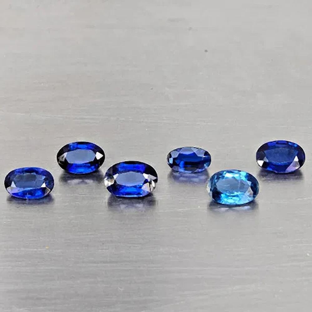 Natural Blue Kyanite 2.79ct 6pc Oval Mixed Size Unheated
